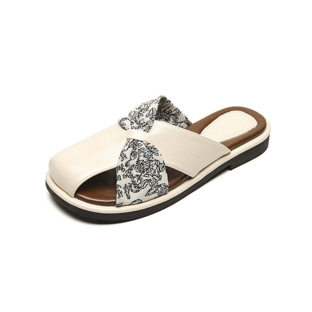 Damen Slidesandalen mit modischem Schleifendetail und komfortabler Innensohle EB