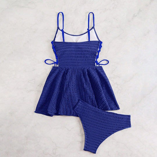Damen Badeensemble mit femininer Raffung und verspieltem Design EB