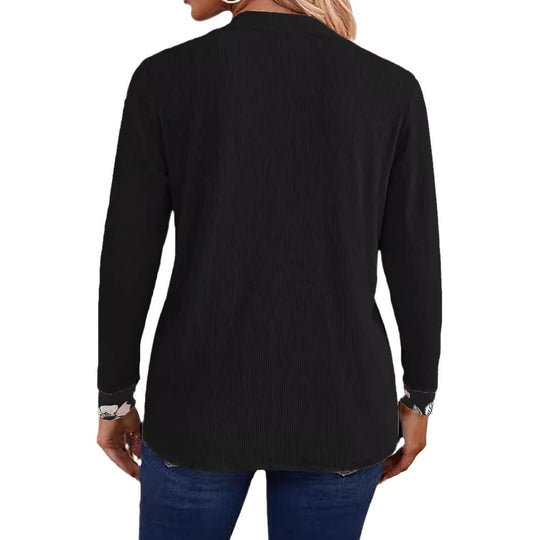 Damen Elegante und lässige Longjacke mit floralem Design EB