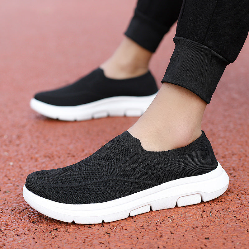 Damen Slip-On Sneakers mit atmungsaktivem Strick-Obermaterial EB