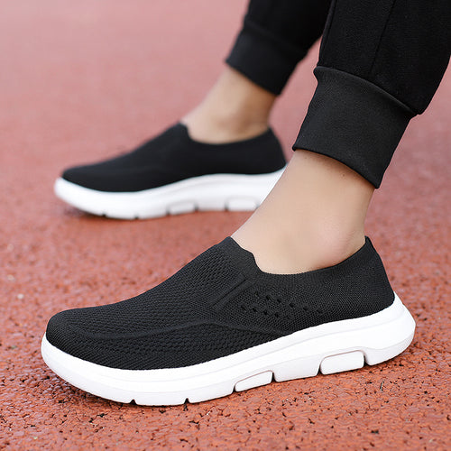 Damen Slip-On Sneakers mit atmungsaktivem Strick-Obermaterial EB