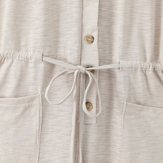 Damen Jumpsuit mit Taillenzug und praktischen Taschen EB