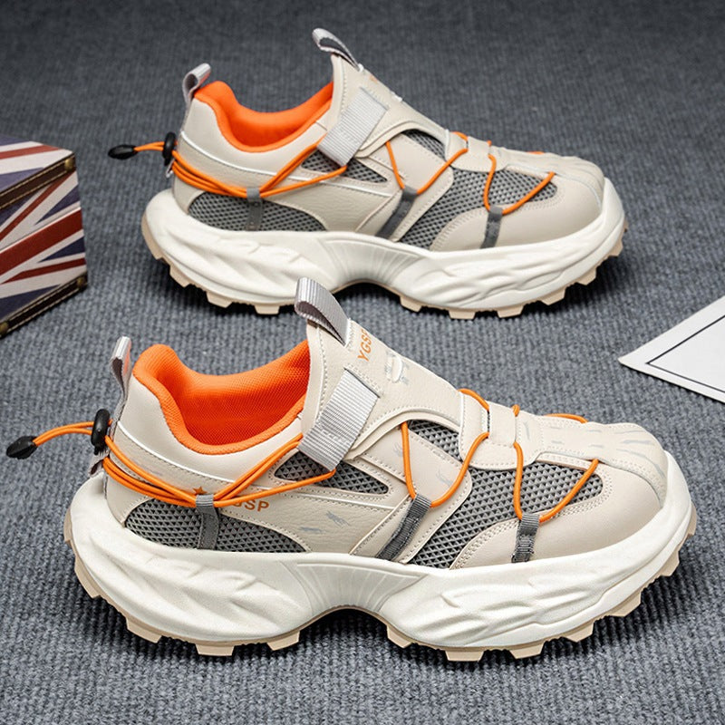Damen Sportliche Sneakers mit atmungsaktiver Netzstruktur und stoßdämpfender Sohle EB