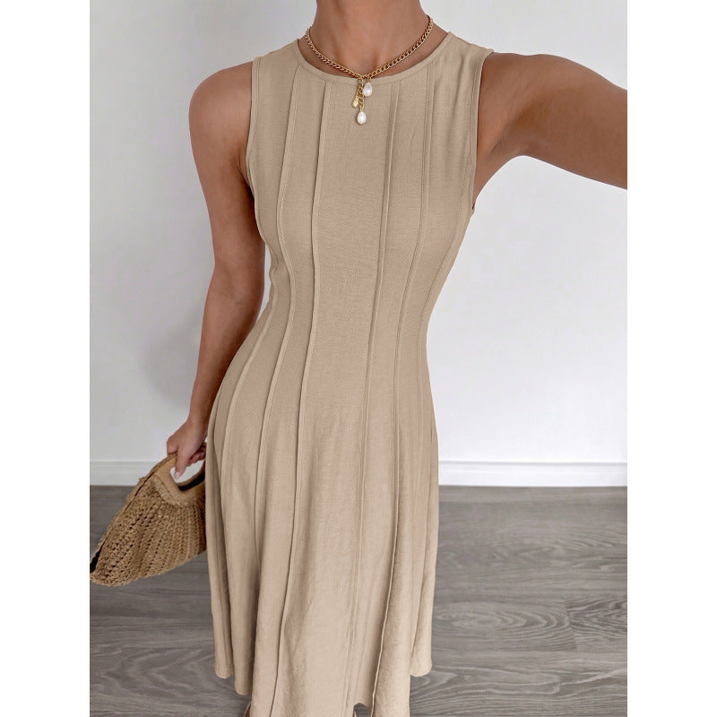 Damen Langarm Maxikleid mit eleganten Streifen und schmeichelndem Schnitt EB