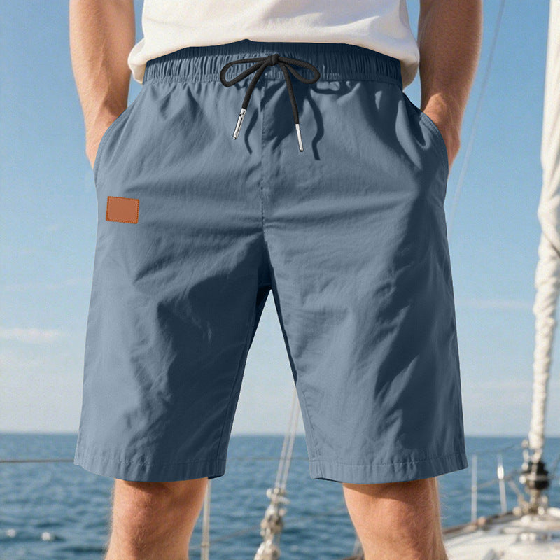 Herren nan schnelltrocknende Badeshorts im Bermuda-Schnitt mit elastischem Bund und Kordelzug EB
