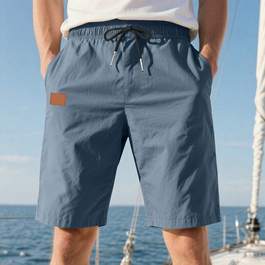 Herren nan schnelltrocknende Badeshorts im Bermuda-Schnitt mit elastischem Bund und Kordelzug EB