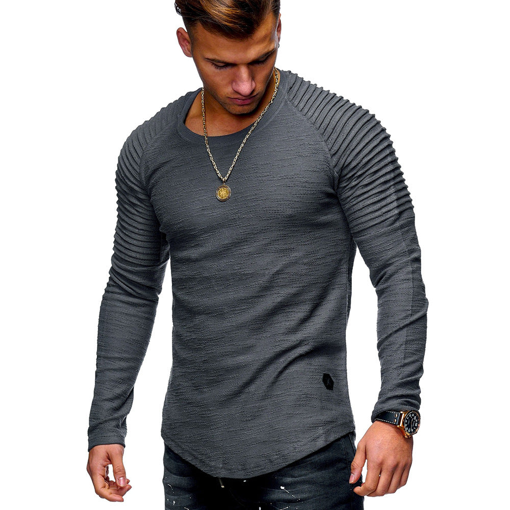Herren Langarmshirt mit strukturierter Oberfläche und Raglanärmeln EB