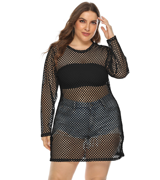 Damen Netz-Streifenkleid EB