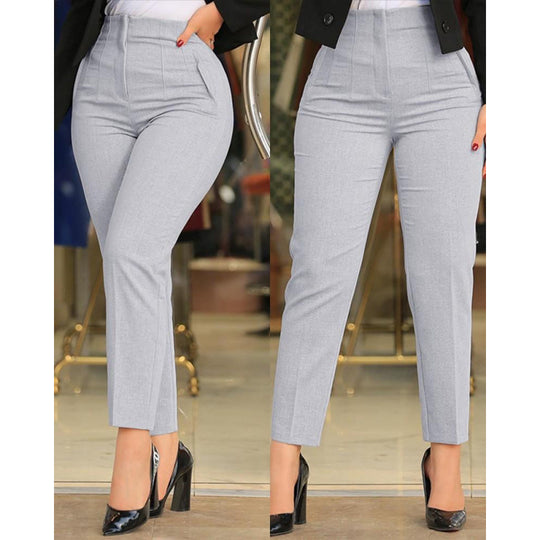 Damen Hochgeschnittener Schlank-Pant mit dekorativem Nähdetails EB