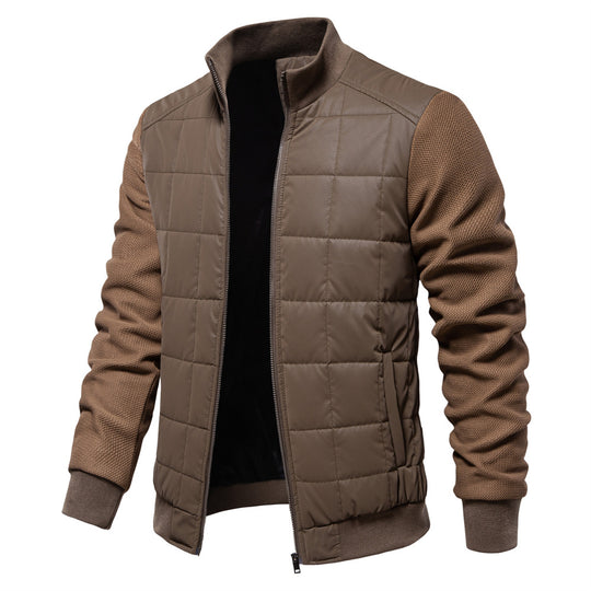 Herren Steppjacke mit sportlichen Details und praktischem Reißverschluss EB