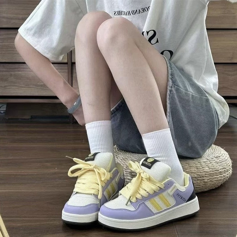 Damen sportliche Sneakers mit luftiger Mesh-Oberfläche und dämpfender Sohle EB