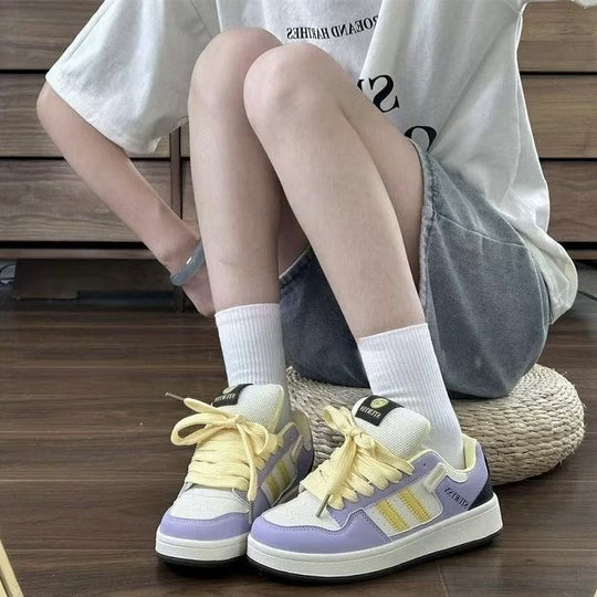 Damen sportliche Sneakers mit luftiger Mesh-Oberfläche und dämpfender Sohle EB