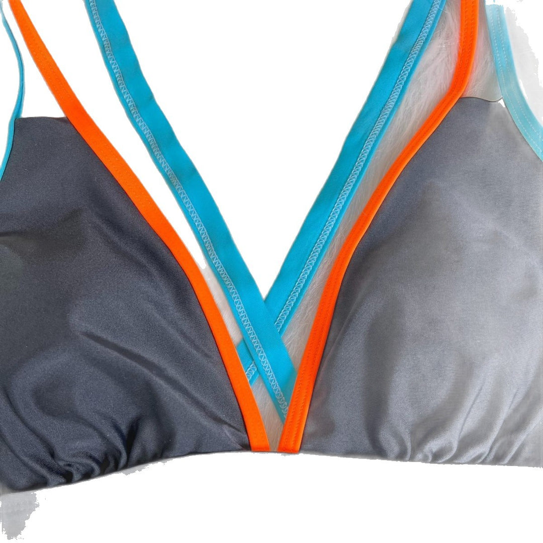 Damen Sportlicher Badeanzug mit hochgeschlossenem Ausschnitt und Rock EB
