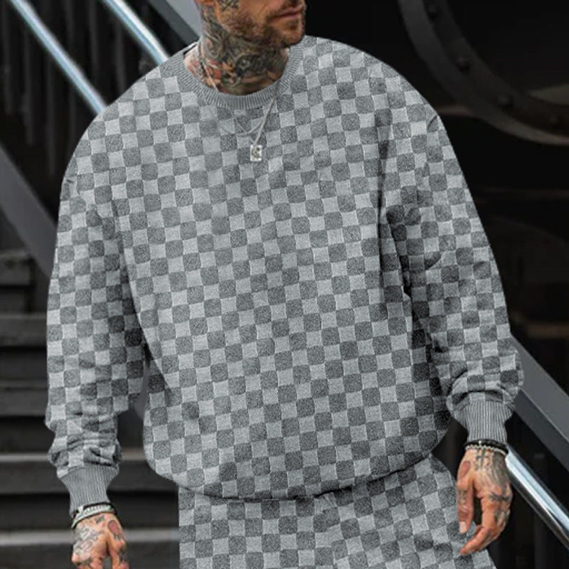 Herren lässiger Oversize-Pullover mit strukturierter Oberfläche und weitem Schnitt EB