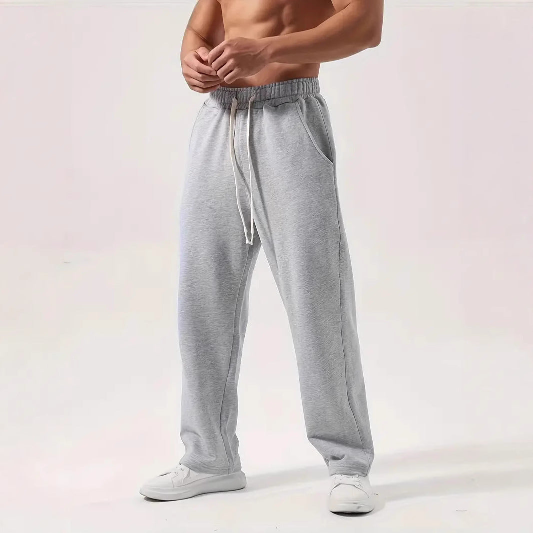 Herren nan locker sitzende Jogginghose aus Baumwollmischung mit elastischem Bund und Seitentaschen EB