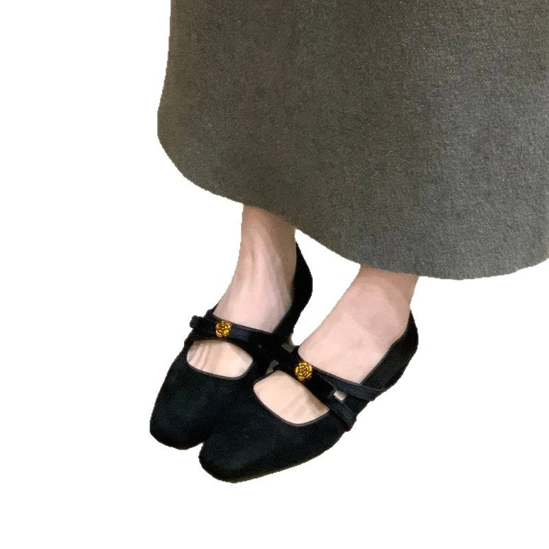Damen Halbschuhe mit elegantem Riemen und angenehm gepolstertem Fußbett EB