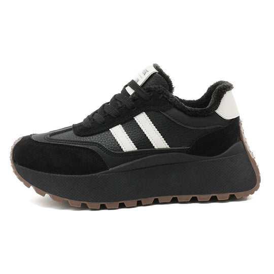 Damen Chunky Sneakers mit kuscheligem Innenfutter und rutschfester Sohle EB