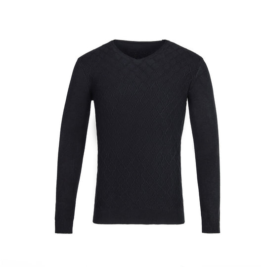Herren V-Ausschnitt Pullover mit Strukturmuster EB