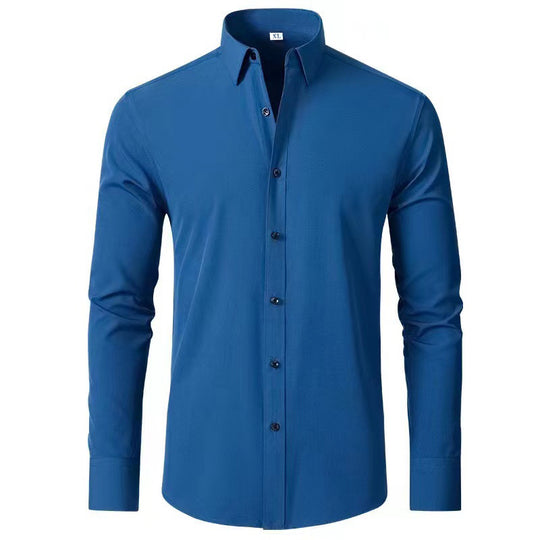 Herren Langarmhemd mit elegantem Schnitt und stilvollen Knopfdetails EB