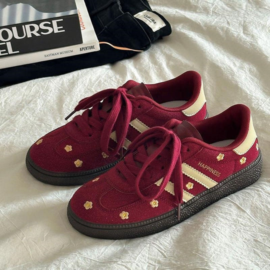 Damen Sneakers mit floralem Design und atmungsaktiver Oberfläche EB