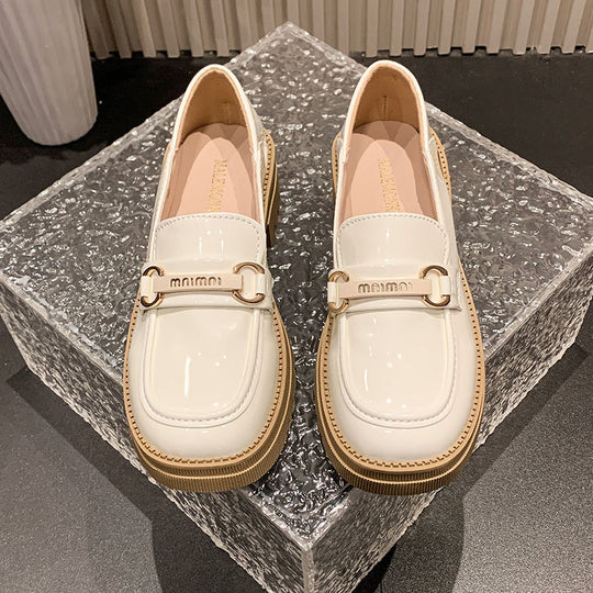 Damen Klassische Loafer mit modischer Schnallenverzierung EB