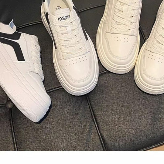 Damen Sportliche Plateau-Sneaker mit modischem Kontrastdesign EB