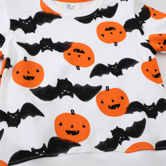 Mädchen Sweatshirt mit niedlichem Halloween-Motiv EB