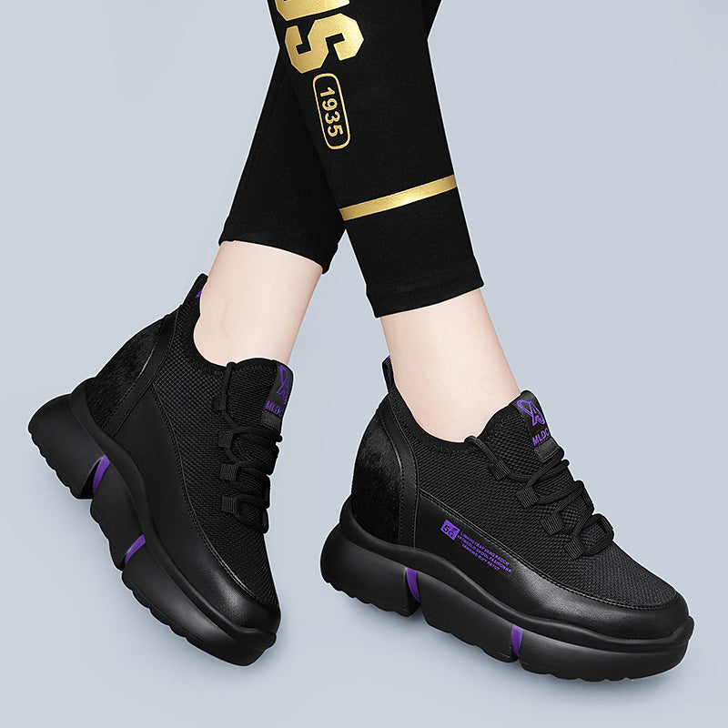 Damen Sportliche Chunky Sneakers mit atmungsaktivem Mesh-Obermaterial und innovativer Dämpfungstechnologie EB