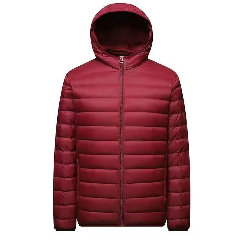 Herren nan ultraleichte Packbare Microsteppjacke mit Stehkragen, wattierter Isolierung und windabweisender Hülle EB