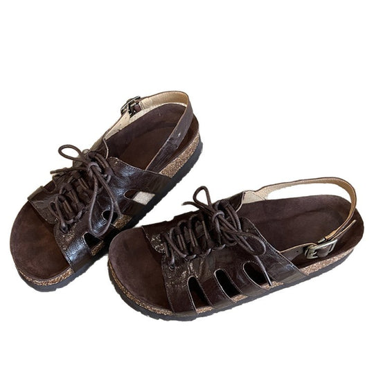 Damen Sandalen mit robustem Schnürsystem und anatomischer Fußbettgestaltung EB