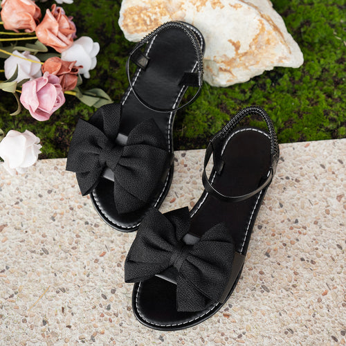 Damen Sommer Sandalen mit dekorativem Schleifen-Design EB