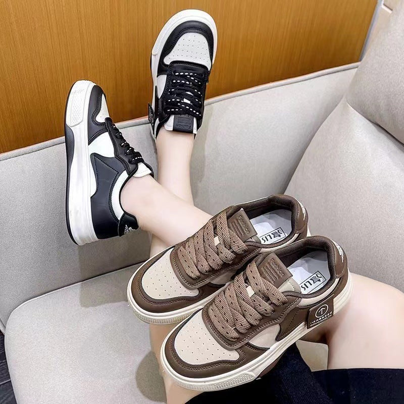Damen Sportliche Sneaker mit dicker Sohle und atmungsaktivem Obermaterial EB