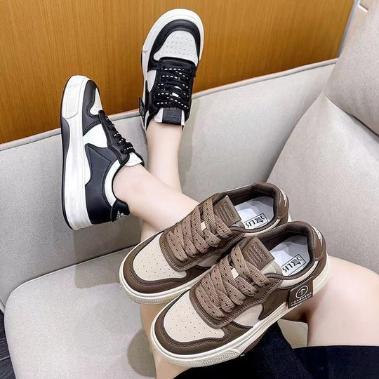 Damen Sportliche Sneaker mit dicker Sohle und atmungsaktivem Obermaterial EB