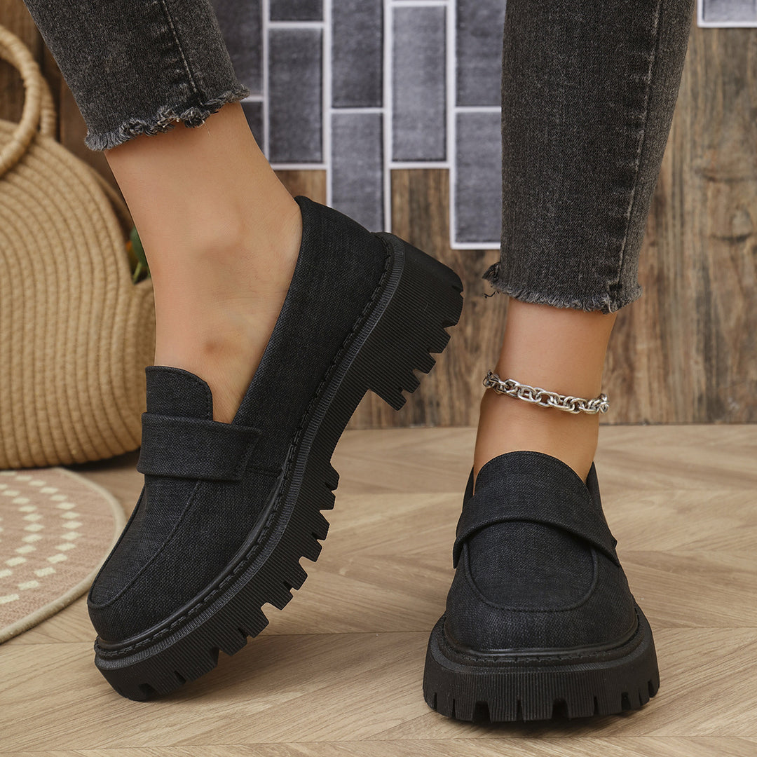 Damen Komfortable Clogs im Jeans-Look mit stabiler Profilsohle EB