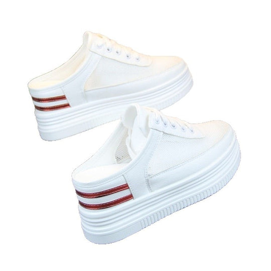 Damen Sneakers mit hoher Plateausohle und eleganter Riemchenverarbeitung EB