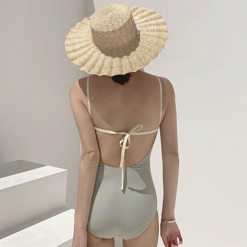 Damen Eleganter Hoch geschnittener Schwimmanzug EB
