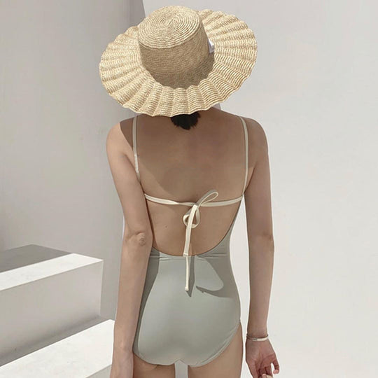 Damen Eleganter Hoch geschnittener Schwimmanzug EB