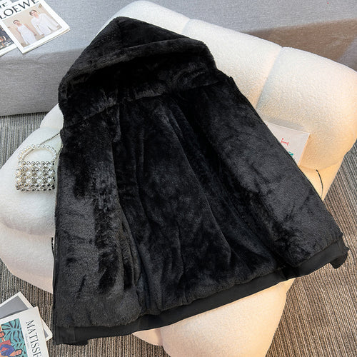 Damen Fleecegefütterte Kapuzenjacke mit Wendeoption EB