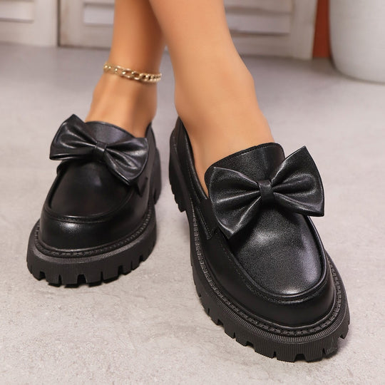 Damen moderne Slipper mit dekorativer Schleifenverzierung EB