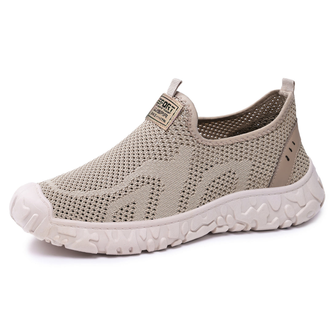 Damen Bequeme Slip-On Freizeitschuhe mit atmungsaktivem Mesh-Obermaterial EB