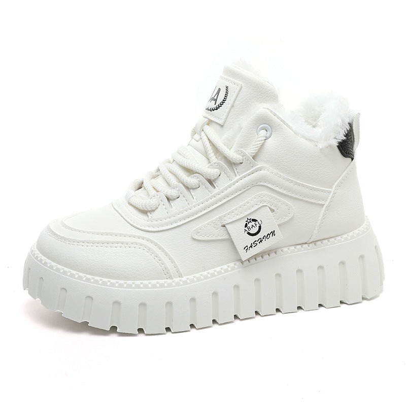 Damen modische High-Top Sneakers mit gefüttertem Innenfutter und rutschfester Sohle EB