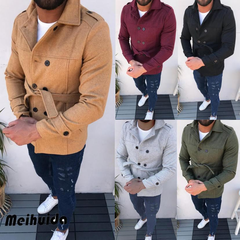 Herren Mantel mit doppelter Knopfreihe EB