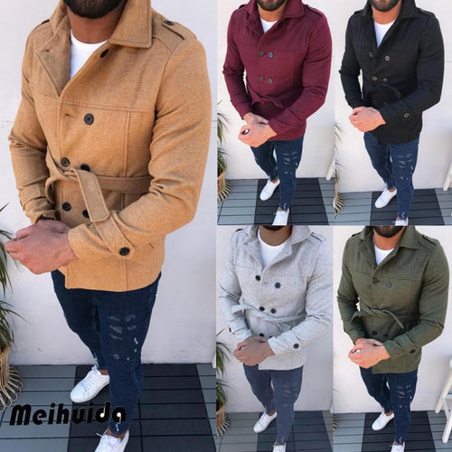 Herren Mantel mit doppelter Knopfreihe EB