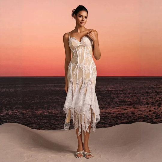 Damen Spitzen-Corsage mit verführerischen Details EB