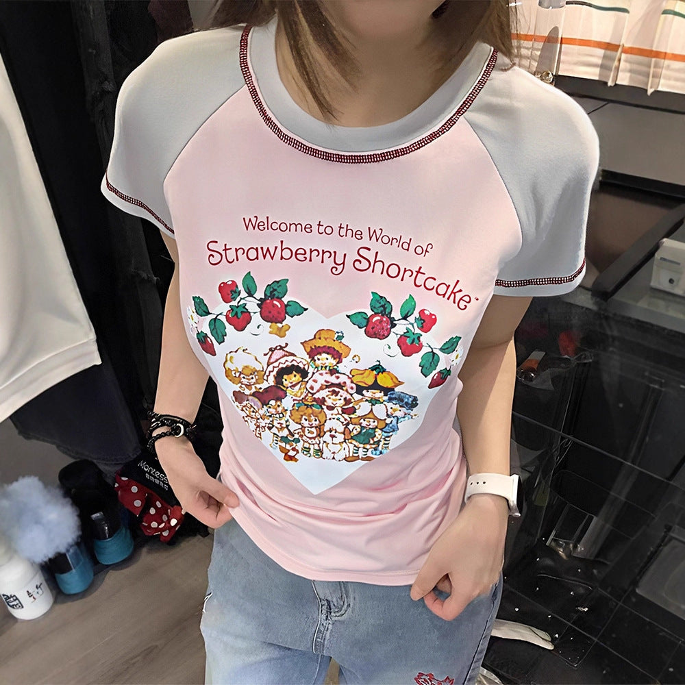 Damen T-Shirt mit niedlichem Grafikdesign und komfortablem Schnitt EB