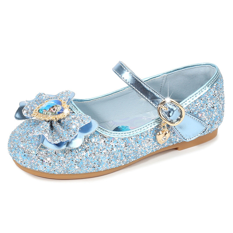 Mädchen Glitzernde Ballerinas mit Blumendekor EB