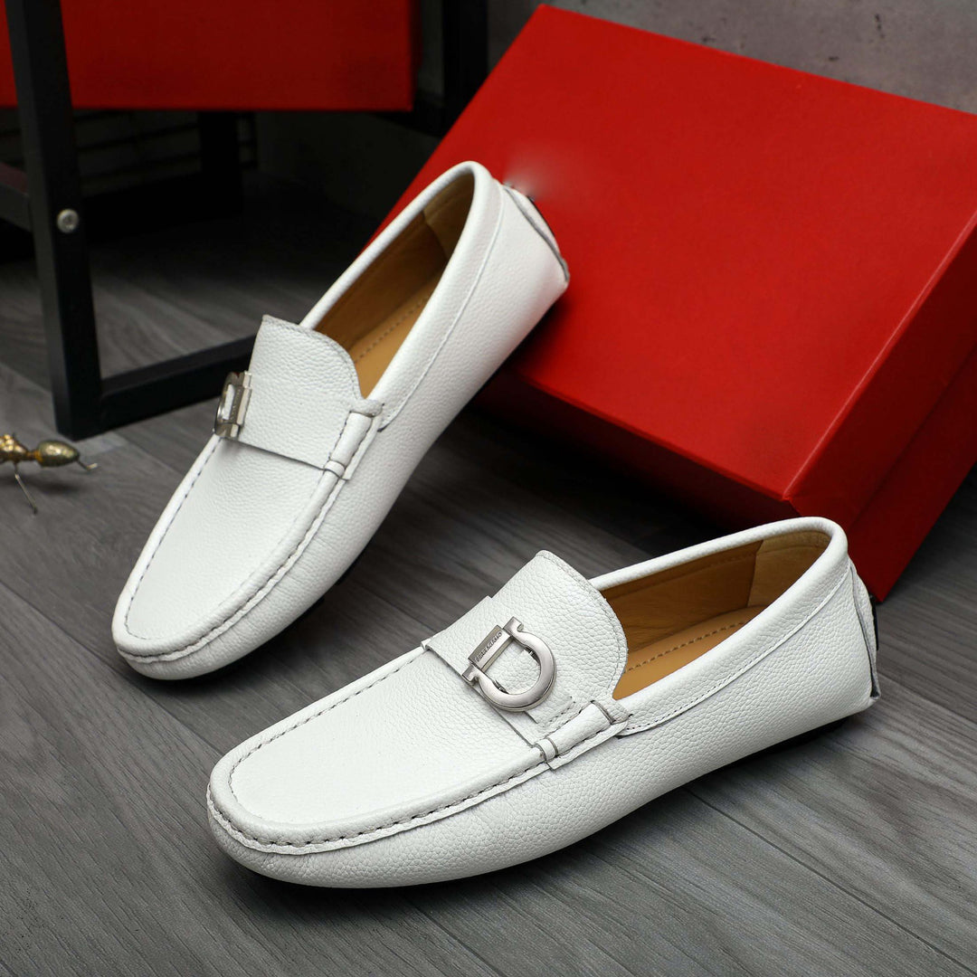 Damen Mokassins aus feinem Leder mit eleganter Applikation EB