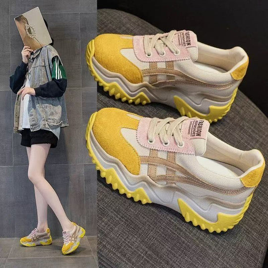 Damen Chunky Sneakers mit ergonomischem Sohlenprofil und atmungsaktivem Obermaterial EB