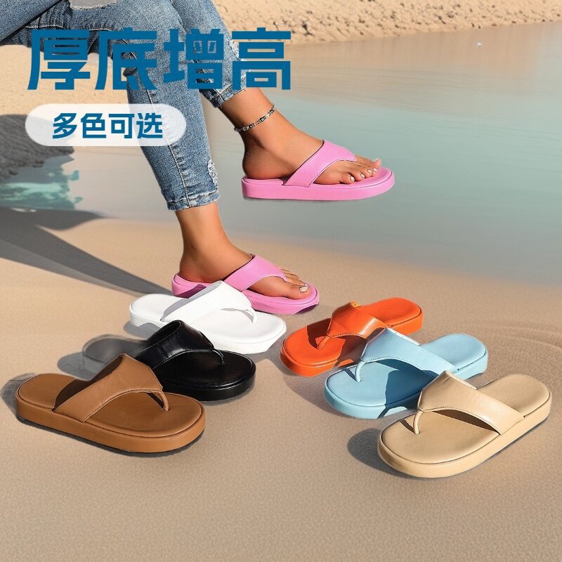 Damen Bequeme Zehentrenner-Sandalen mit ergonomischem Fußbett und rutschfester Sohle EB