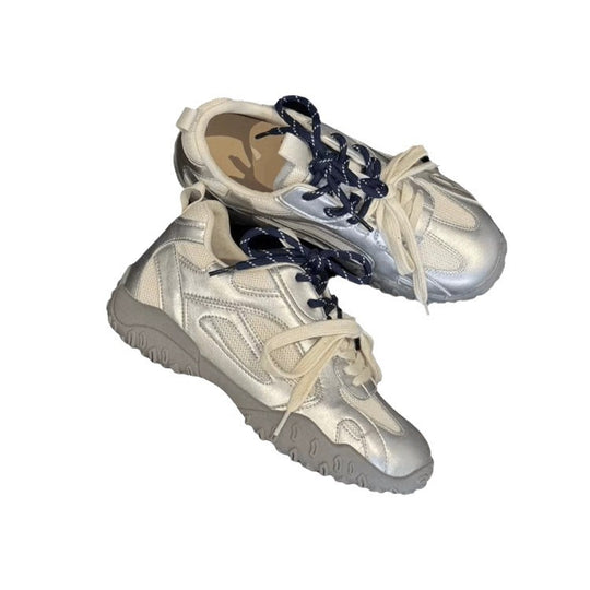 Damen sportliche Sneaker mit atmungsaktivem Mesh-Obermaterial und stabiler Laufsohle EB